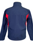 Back of Ariat Team Softshell Jacket in Navy/Red