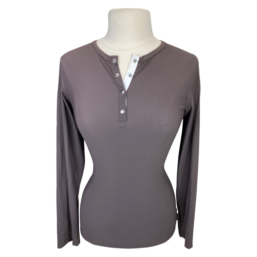 CALLIDAE The Tech Polo in Chocolate w/ White Ribbon