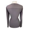 Back of CALLIDAE The Tech Polo in Chocolate w/ White Ribbon