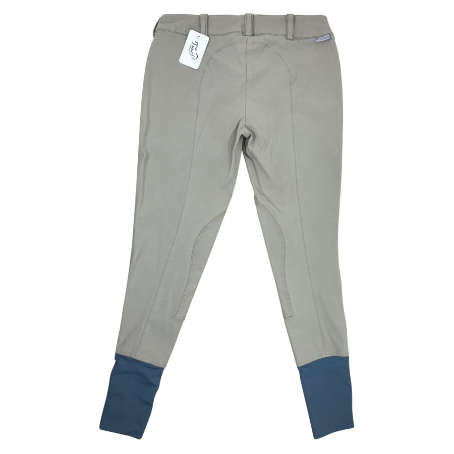 Back of Winston Equestrian Knee Patch Breeches in Tan