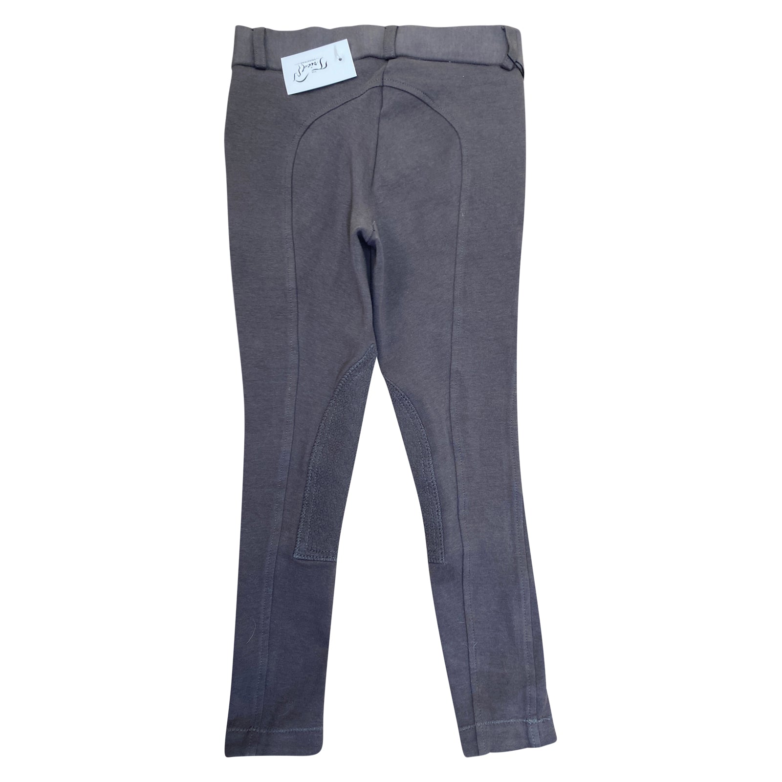 Back of Riding Sport 'Essential' Knee Patch Breeches in Grey 