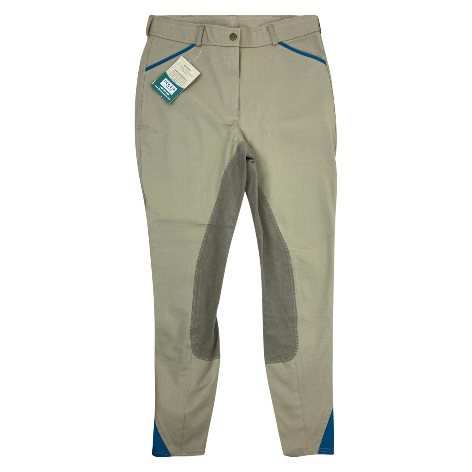 Riding Sport Full Seat Breeches in Beige/Blue