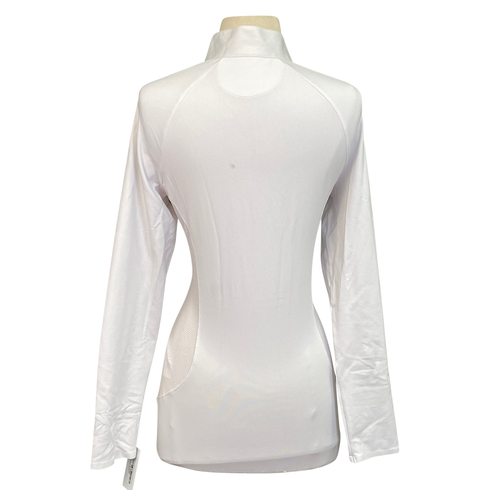 Back of Equiline 'CamiraC' Competition Shirt in White