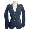 Horse Pilot Custom Show Jacket in Black/Light Blue Accents