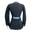Back of Horse Pilot Custom Show Jacket in Black/Light Blue Accents