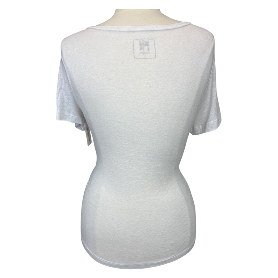 Back of N1 Rider 'Two Hearts' Shirt in Cream Heather
