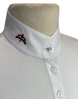 Detail of MaKeBe 'Caroline' Competition Polo in White