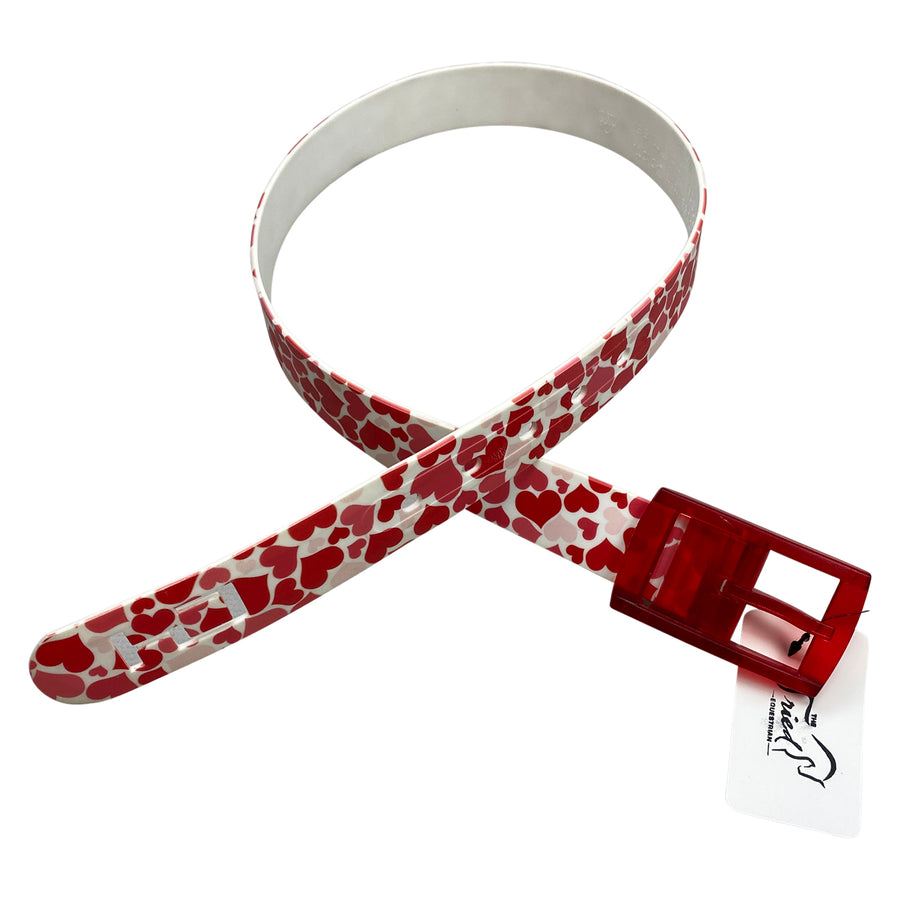 C4 Belt in White/Hearts