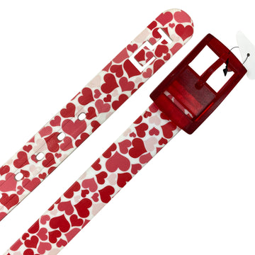 C4 Belt in White/Hearts