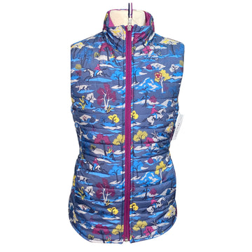 Ariat 'Emma' Reversible Vest in Purple/Foxhunt Print
