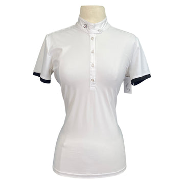 EGO7 Short Sleeve Polo Top in White 