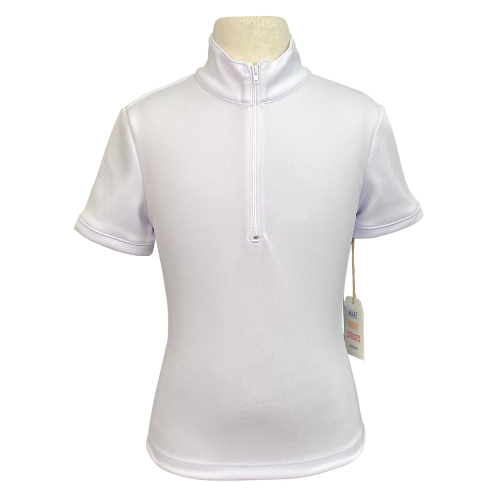Hippique Short Sleeve Riding Shirt in White