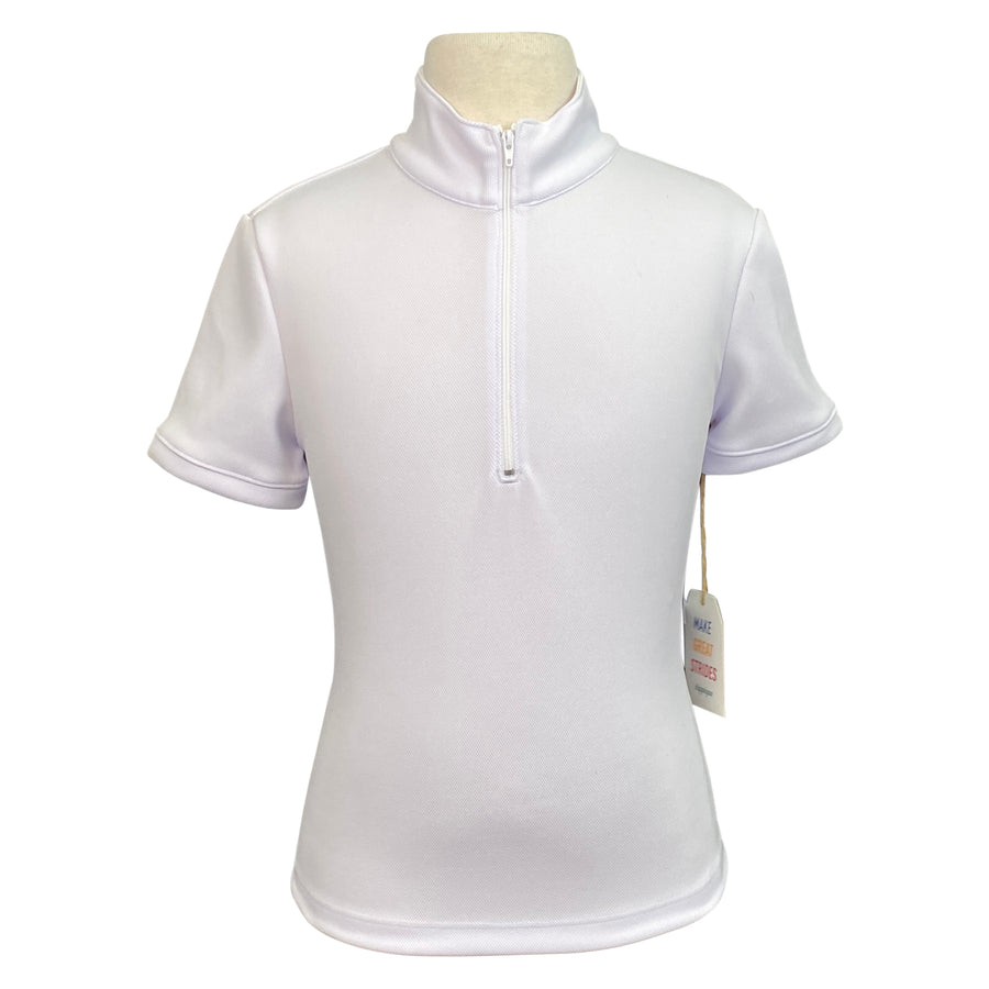 Hippique Short Sleeve Riding Shirt in White