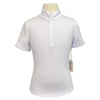 Hippique Short Sleeve Riding Shirt in White