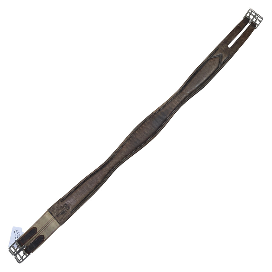Underside of Treadstone Leather Overlay Girth in Brown