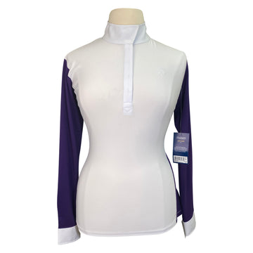 Ovation 'Belmont' Show Shirt in White/Grape