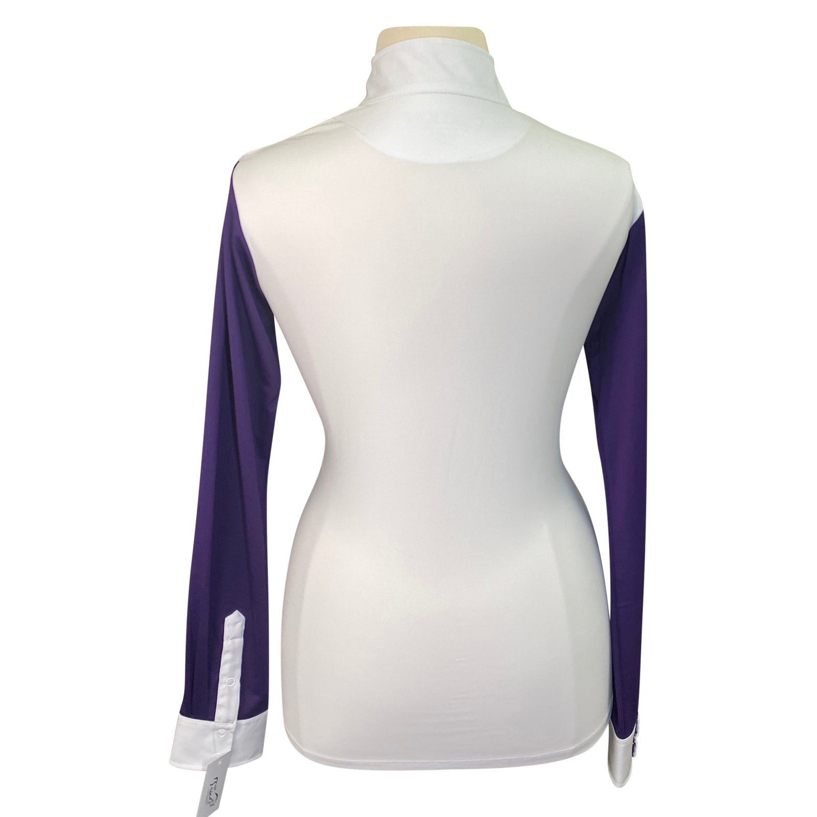 back of Ovation 'Belmont' Show Shirt in White/Grape