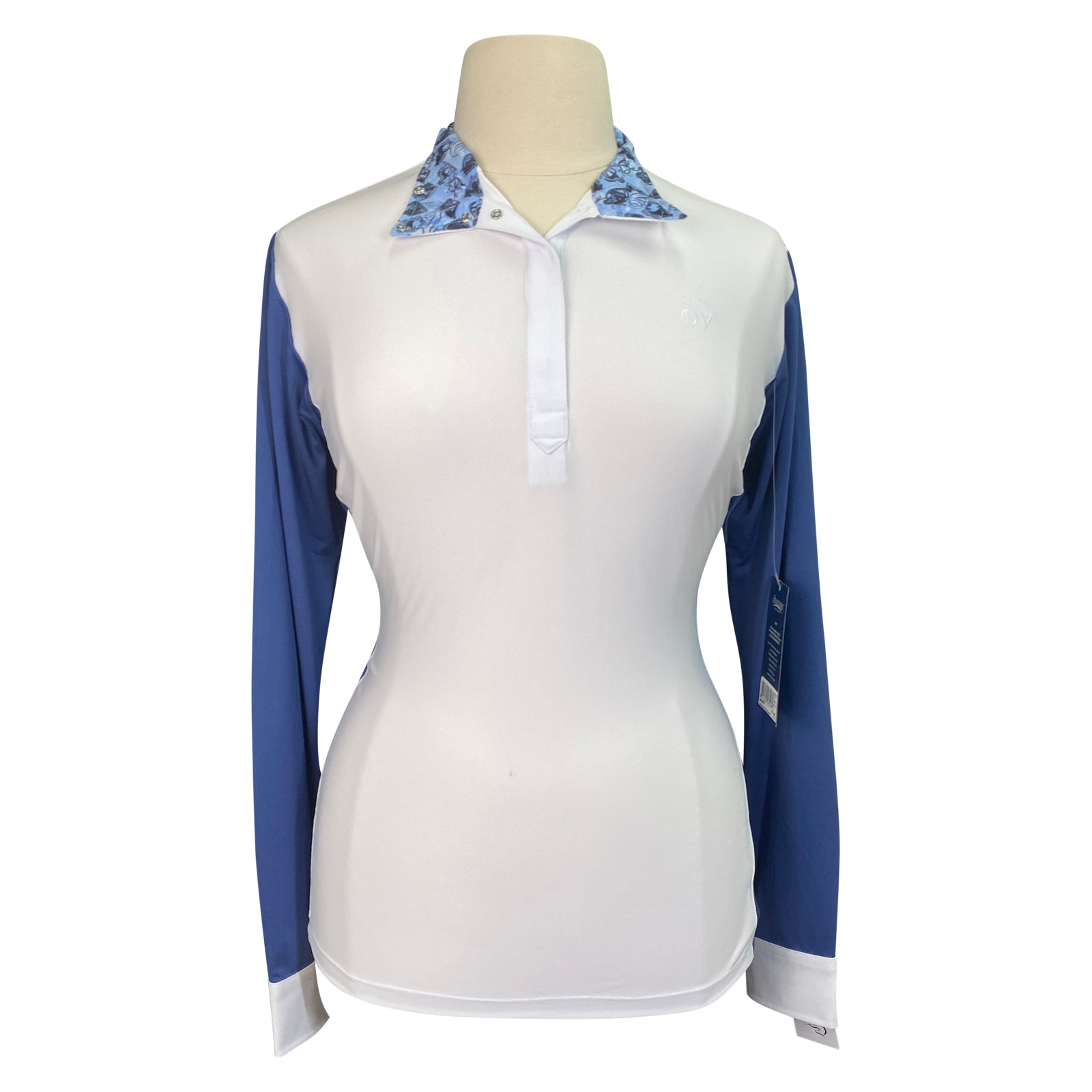 Ovation 'Belmont' Show Shirt in White/Blue