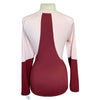 Back of Horseware 'Jade' Crewneck Technical Top in Pink/Burgundy