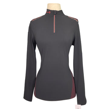 Cavalleria Toscana 'Revo Red Label' Tech Knit Shirt in Black/Red