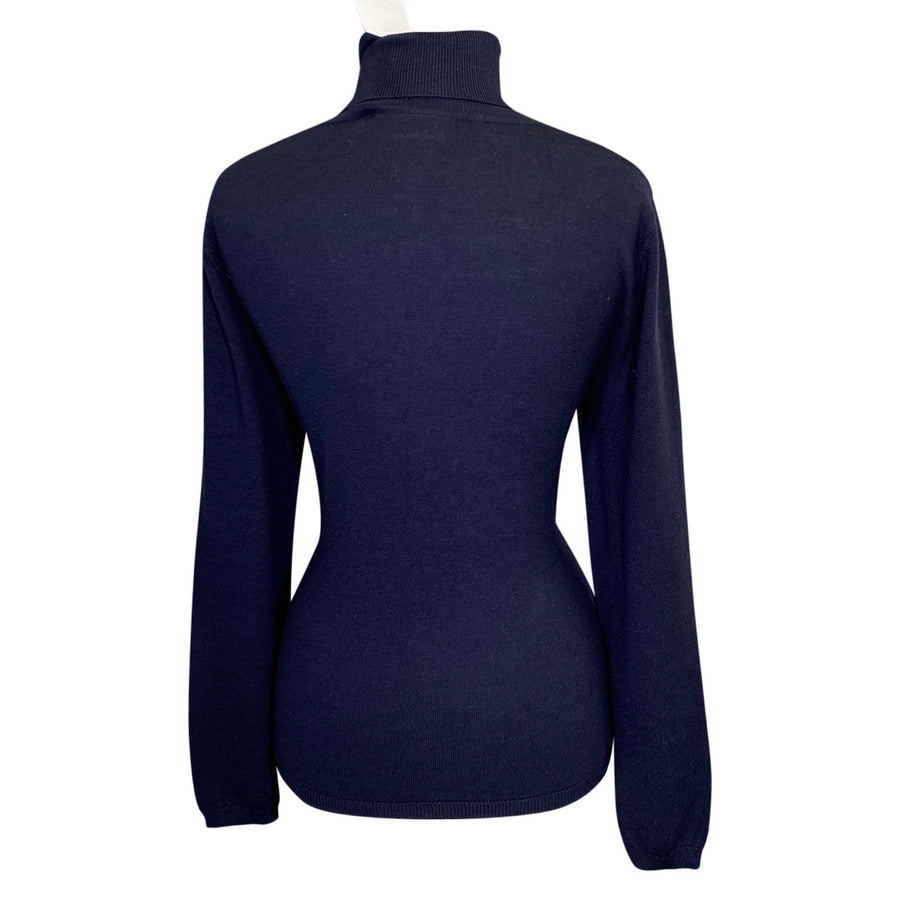 Back of Ps of Sweden 'Tara' Fine Knit Sweater in Navy