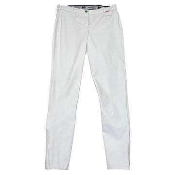 B Vertigo 'Melissa' Knee Patch Breeches in White