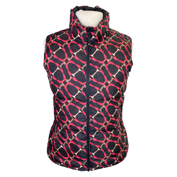 IBKUL Reversible Quilted Vest  in Bitty Black/Red
