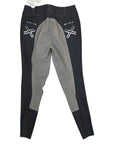 Back of Pikeur 'Leandra' Breeches in Black/Grey