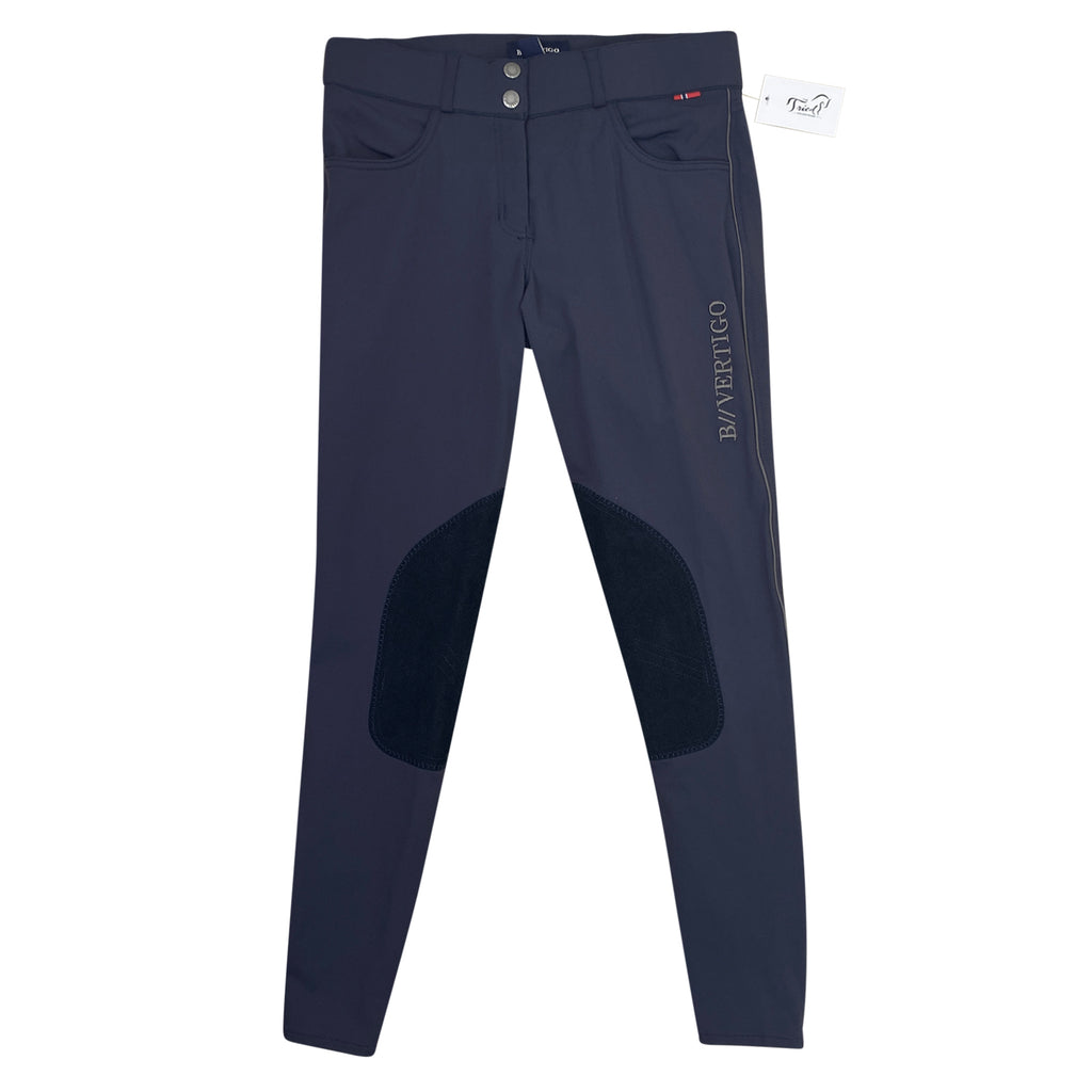 B Vertigo 'Kimberley' Knee Patch Breeches in Navy