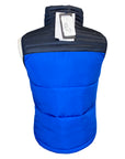 Back of Kingsland 'Dennis' Puffer Vest in Blue Lalique 