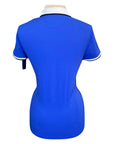 Back of Equiline 'Hale' Polo Shirt in Royal 