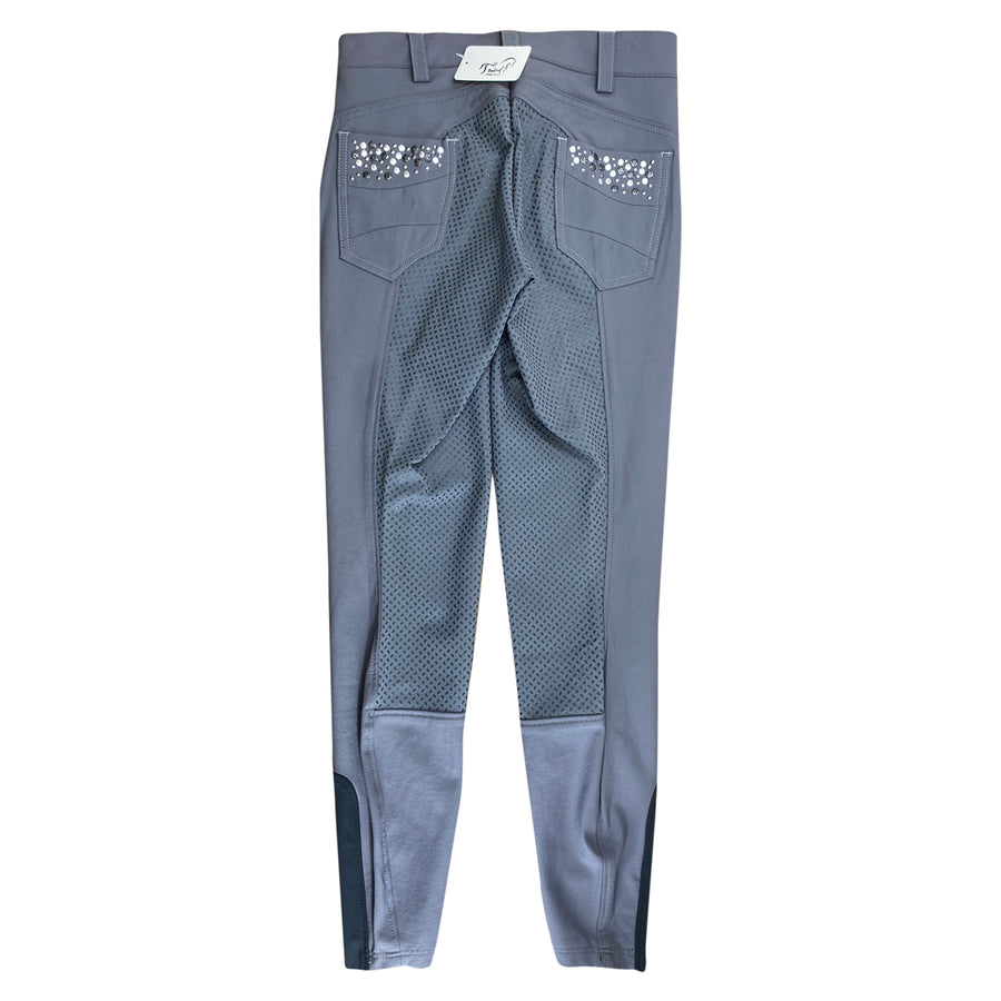 Back of Pikeur 'Branda Grip ' Breeches in Grey