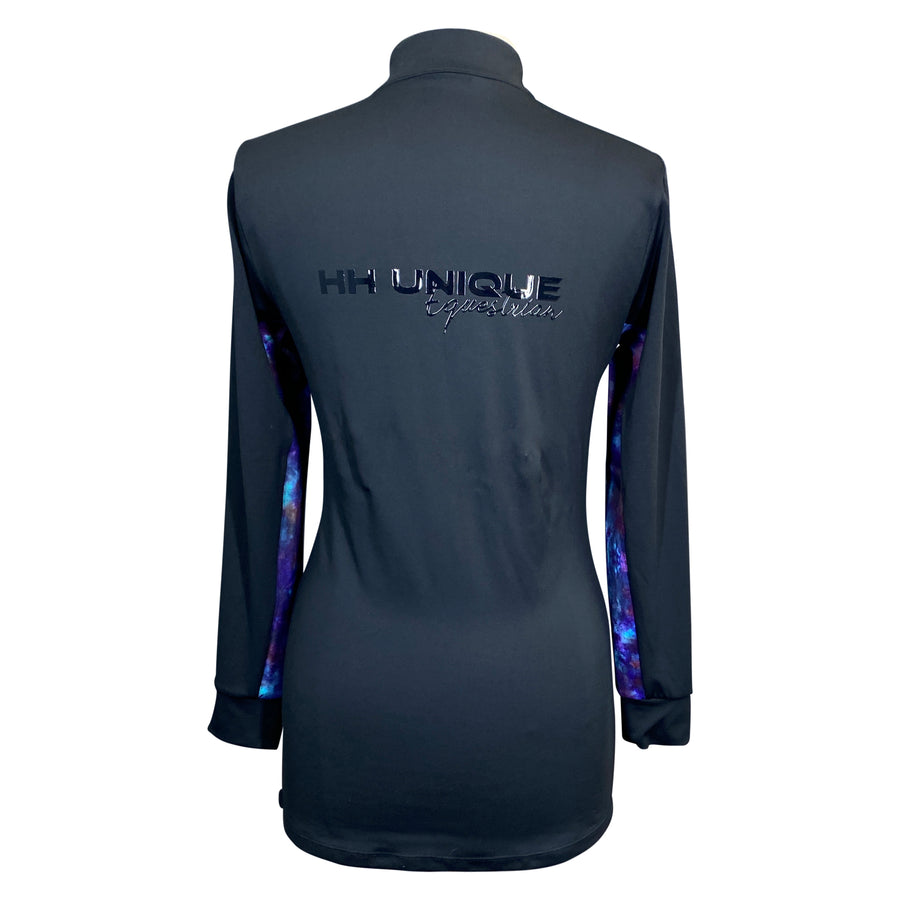 Back of HH Unique by Horze Abstract Base Layer in Black/Galaxy