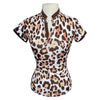 Spiced Equestrian 'Siren' Dry-Fit Polo in Leopard 