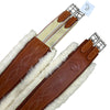 Edgewood Sheepskin Single End Elastic Girth in Chestnut