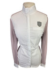 Asmar Equestrian Mesh 'Roux' Show Shirt in White/Dusty Mauve