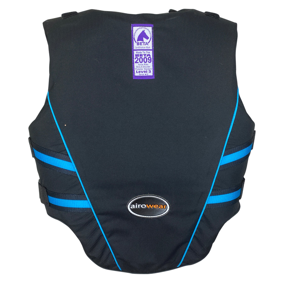 Back of Airowear 'Outlyne' Teen Vest in Black
