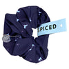 Spiced Equestrian 'Pony Print' Scrunchie in Plum