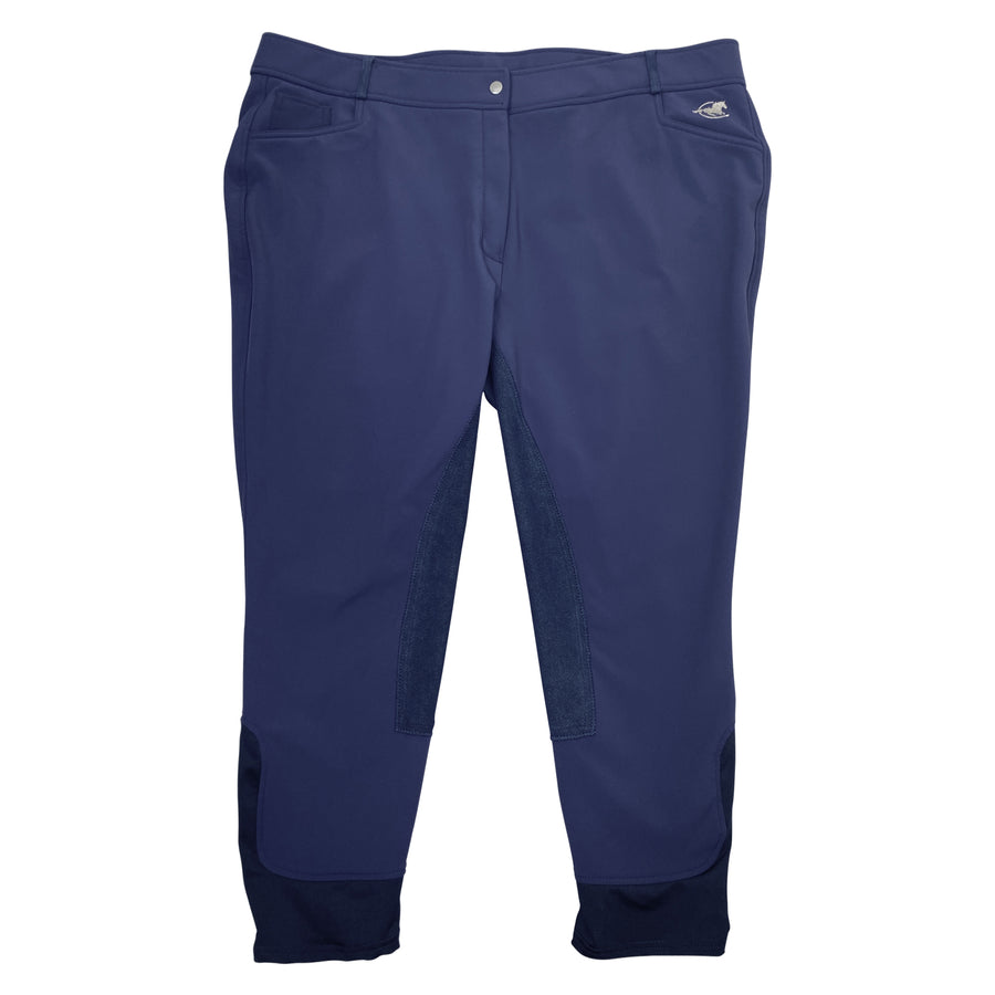 SmartPak Piper Winter Softshell Full Seat Breeches in Navy