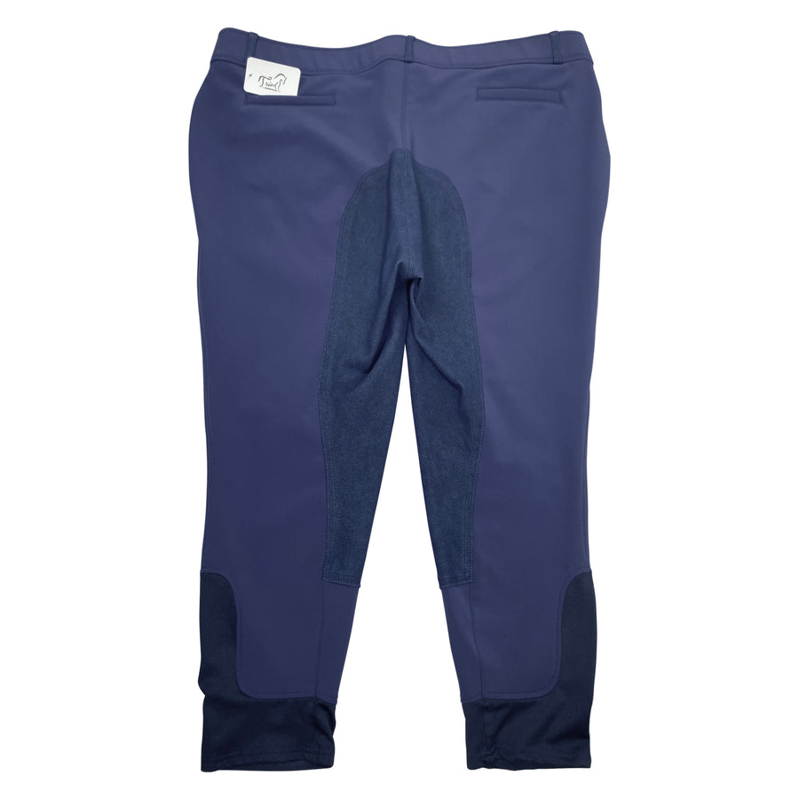 Back of SmartPak Piper Winter Softshell Full Seat Breeches in Navy
