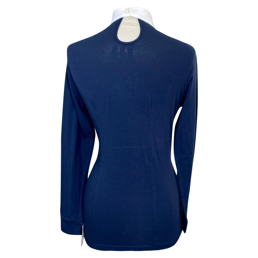 Back of Sport Horse Lifestyle 'Karli' Show Shirt in Navy