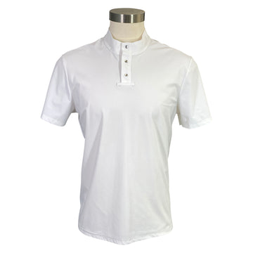 CALLIDAE The Short Sleeve Tech Polo in White