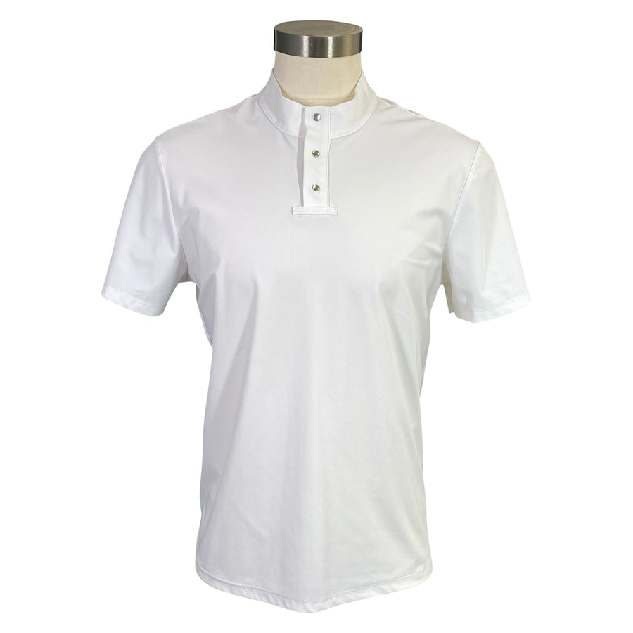 CALLIDAE The Short Sleeve Tech Polo in White