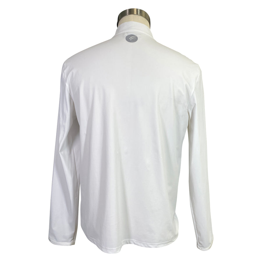 Back of CALLIDAE The Tech Polo in White