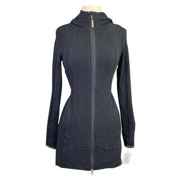 Asmar Equestrian Long Zip Hoodie in Black