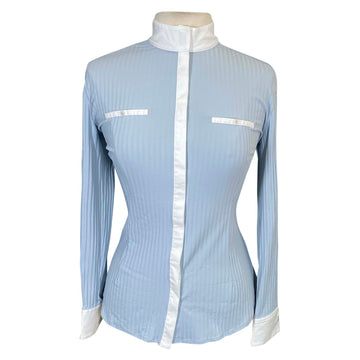 Alessandro Albanese 'Aurora' Competition Shirt in Baby Blue/White 
