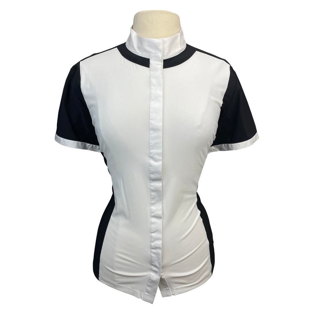 EGO7 Short Sleeve Shirt Top in Black/White