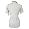 Back of Animo 'Basilea' Short Sleeve Show Shirt in White/Tan Floral Collar