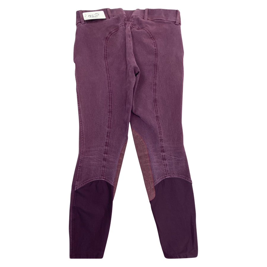 Back of Ariat 'Heritage' Breeches in Plum