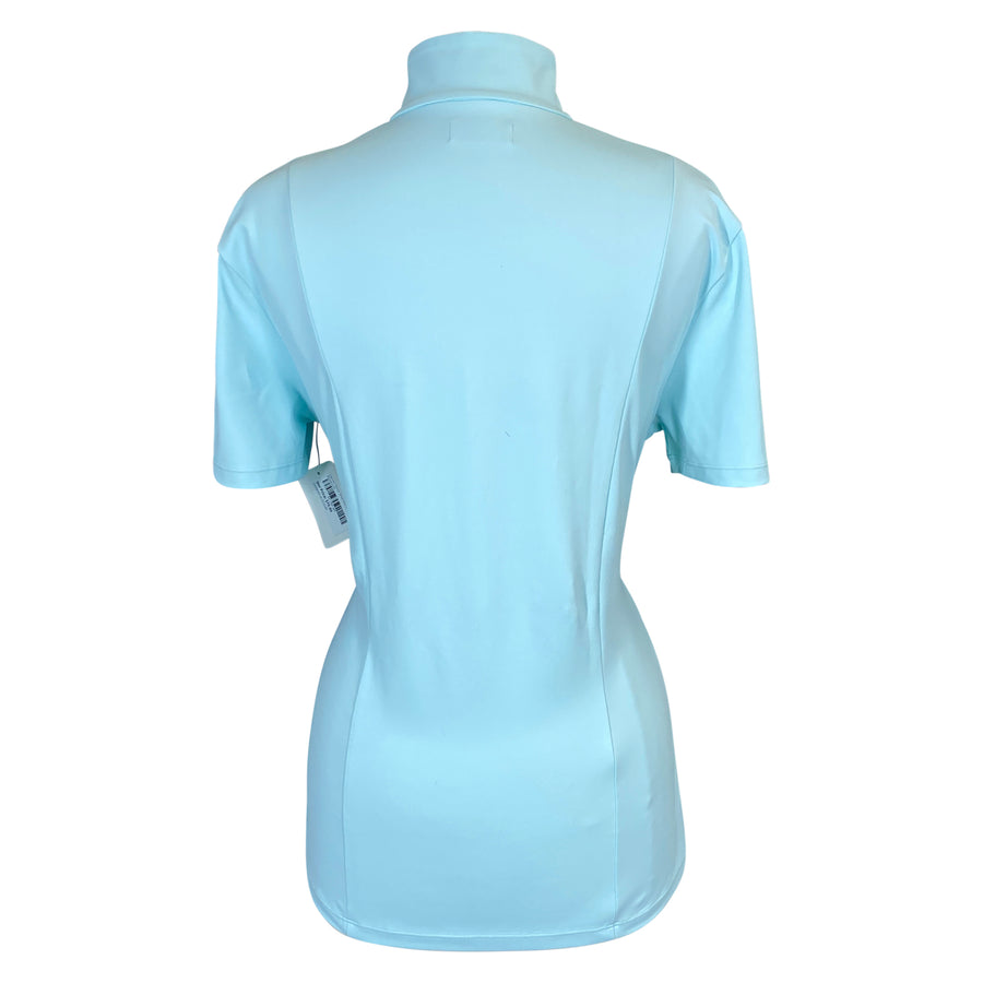 Back of Equisite 'Elaine' Show Shirt in Aqua